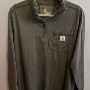 Carhartt Olive Quarter-Zip Pullover